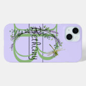 Monogram alfabet B Lavendel Eucalyptus Dragonfly Case-Mate iPhone Case (Achterkant (horizontaal))