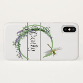 Monogram alfabet C Lavendel Eucalyptus Dragonfly Case-Mate iPhone Case (Achterkant (horizontaal))