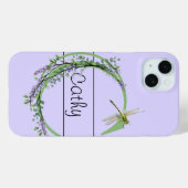 Monogram alfabet C Lavendel Eucalyptus Dragonfly Case-Mate iPhone Case (Achterkant (horizontaal))