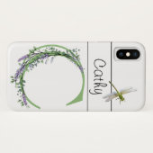 Monogram alfabet C Lavendel Eucalyptus Dragonfly Case-Mate iPhone Case (Achterkant (horizontaal))