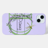 Monogram alfabet D Lavendel Eucalyptus Dragonfly Case-Mate iPhone Case (Achterkant (horizontaal))