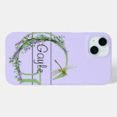 Monogram alfabet G Lavendel Eucalyptus Dragonfly Case-Mate iPhone Case (Achterkant (horizontaal))