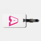 Monogram alfabet initiaal aanpassen, personalisere bagagelabel (Achterkant horizontaal)