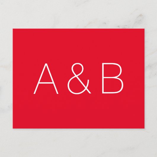 Monogram alfabet initiaal aanpassen, personalisere briefkaart (Voorkant)