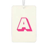 Monogram alfabet initiaal aanpassen, personalisere luchtverfrisser (Achterkant)