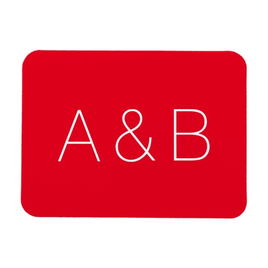 Monogram alfabet initiaal aanpassen, personalisere magneet (Horizontaal)