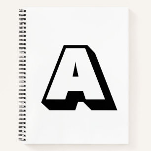 Monogram alfabet initiaal aanpassen, personalisere notitieboek