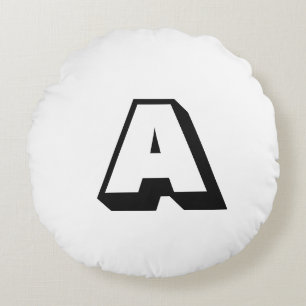 Monogram alfabet initiaal aanpassen, personalisere rond kussen