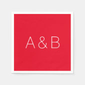 Monogram alfabet initiaal aanpassen, personalisere servet (Voorkant)