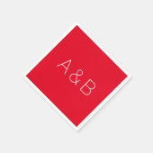 Monogram alfabet initiaal aanpassen, personalisere servet (Hoek)