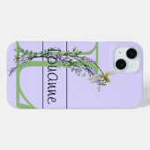 Monogram alfabet L Lavendel Eucalyptus Dragonfly Case-Mate iPhone Case (Achterkant (horizontaal))
