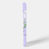 Monogram alfabet W Lavendel Eucalyptus Dragonfly Case-Mate iPhone Case (Achterkant / Links)