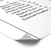 Monogram Alfabetische bruiloft Zitting Grafiek Pos Poster (Hoek)