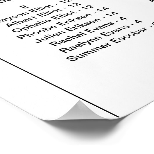 Monogram Alfabetische bruiloft Zitting Grafiek Pos Poster (Hoek)