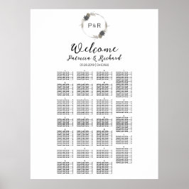 Monogram Alfabetische Raad van de Grafiek Poster