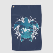 Monogram Aloha tropische schildpad Golfhanddoek (Voorkant)