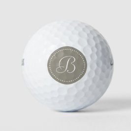 Monogram Aluminium Zilver Grijs met Stippen Golfballen