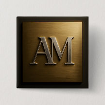 Monogram AM Geborsteld Goud Metaal Design