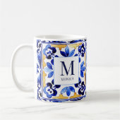 Monogram Amalfi Vietri Italiaans blauw tegels gesc Koffiemok (Links)