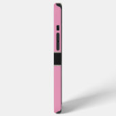 Monogram Amarant roze Achtergrond iPhone Hoesje (Linkerkant)