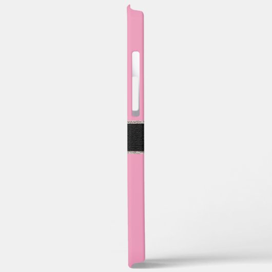 Monogram Amaranth roze Achtergrond Case-Mate iPhone Case (Achterkant / Links)