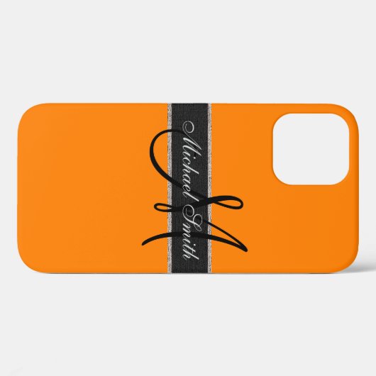 Monogram Amber (SAE-ECE) Kleurachtergrond Case-Mate iPhone Case (Achterkant (horizontaal))