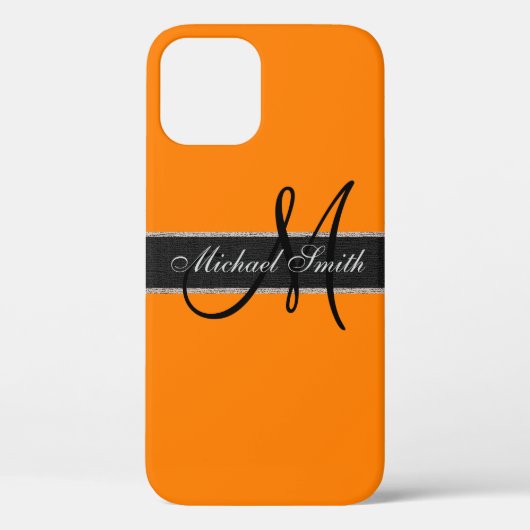 Monogram Amber (SAE-ECE) Kleurachtergrond Case-Mate iPhone Case (Achterkant)