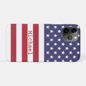Monogram Amerikaans Vlag op 4 juli Personaliseren Case-Mate iPhone Case (Achterkant (horizontaal))