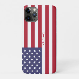 Monogram Amerikaans Vlag op 4 juli Personaliseren Case-Mate iPhone Case