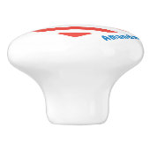 Monogram Amerikaans Vlag op 4 juli Personaliseren Keramische Knop (Zijkant)