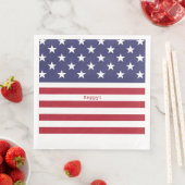 Monogram Amerikaans Vlag op 4 juli Personaliseren Servet (Insitu)