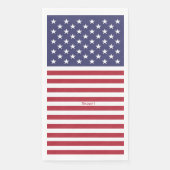 Monogram Amerikaans Vlag op 4 juli Personaliseren Servet (Voorkant)