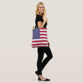 Monogram Amerikaans Vlag op 4 juli Personaliseren Tote Bag (Op model)