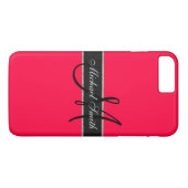 Monogram Amerikaanse roos Kleurachtergrond Case-Mate iPhone Case (Achterkant (Horizontaal))