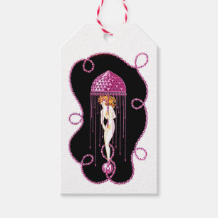 Monogram amethist februari geboortesteen cadeaulabel
