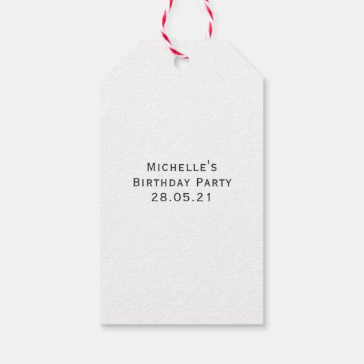 Monogram Amethist Februari Geboortesteen Cadeaulabel (Achterkant)