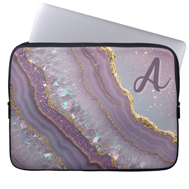 Monogram Amethyst Aurora Laptop Sleeve (Voorkant)