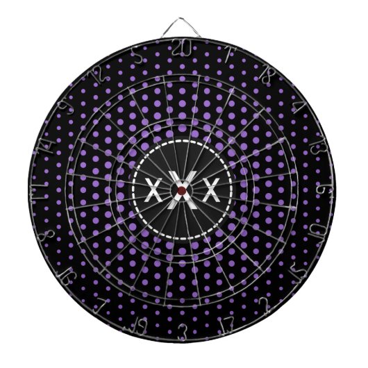 Monogram Amethyst Techno Stippen Modern Dartbord (Voorkant)