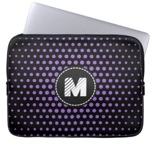Monogram Amethyst Techno Stippen Modern Laptop Sleeve