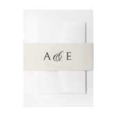 Monogram Ampersand Champagne Trouwen Uitnodigingen Wikkel (Voorkant Voorbeeld)