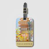 Monogram Amsterdam City Canal Colorful Bagagelabel (Voorkant (verticaal))