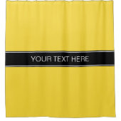 Monogram ananananappel Yellow Black Ribbon Douchegordijn (Voorkant)