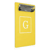 Monogram ananananas Geel Wit omgevormd Initiaal Mini Klembord (Schuin)