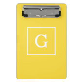 Monogram ananananas Geel Wit omgevormd Initiaal Mini Klembord (Voorkant)