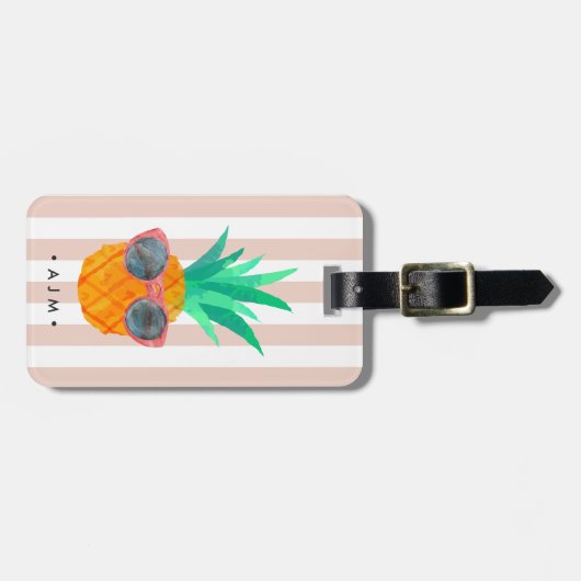 Monogram anananas bagagelabel (Voorkant horizontaal)