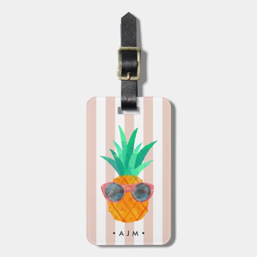 Monogram anananas bagagelabel (Voorkant verticaal)