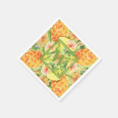 Monogram anananas Flowers Greenery Servet (Hoek)