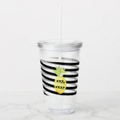 Monogram anananasslint van waterverf acryl drinkbeker (Voorkant)