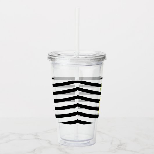 Monogram anananasslint van waterverf acryl drinkbeker (Rechts)