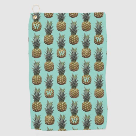 Monogram Ananas Fruit Patroon Golf Handdoek (Voorkant)